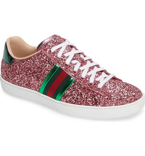 glitter gucci shoes|Gucci ace glitter sneakers.